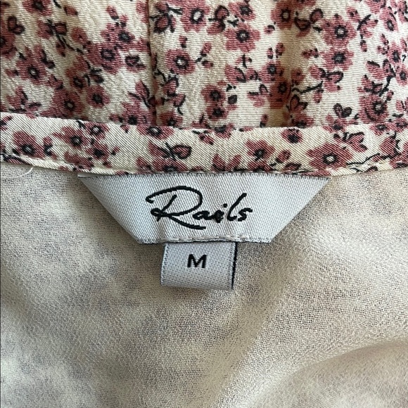 Rails Pink Floral High Low Ruffled Sundress with Spaghetti Straps Medium - Picture 8 of 11